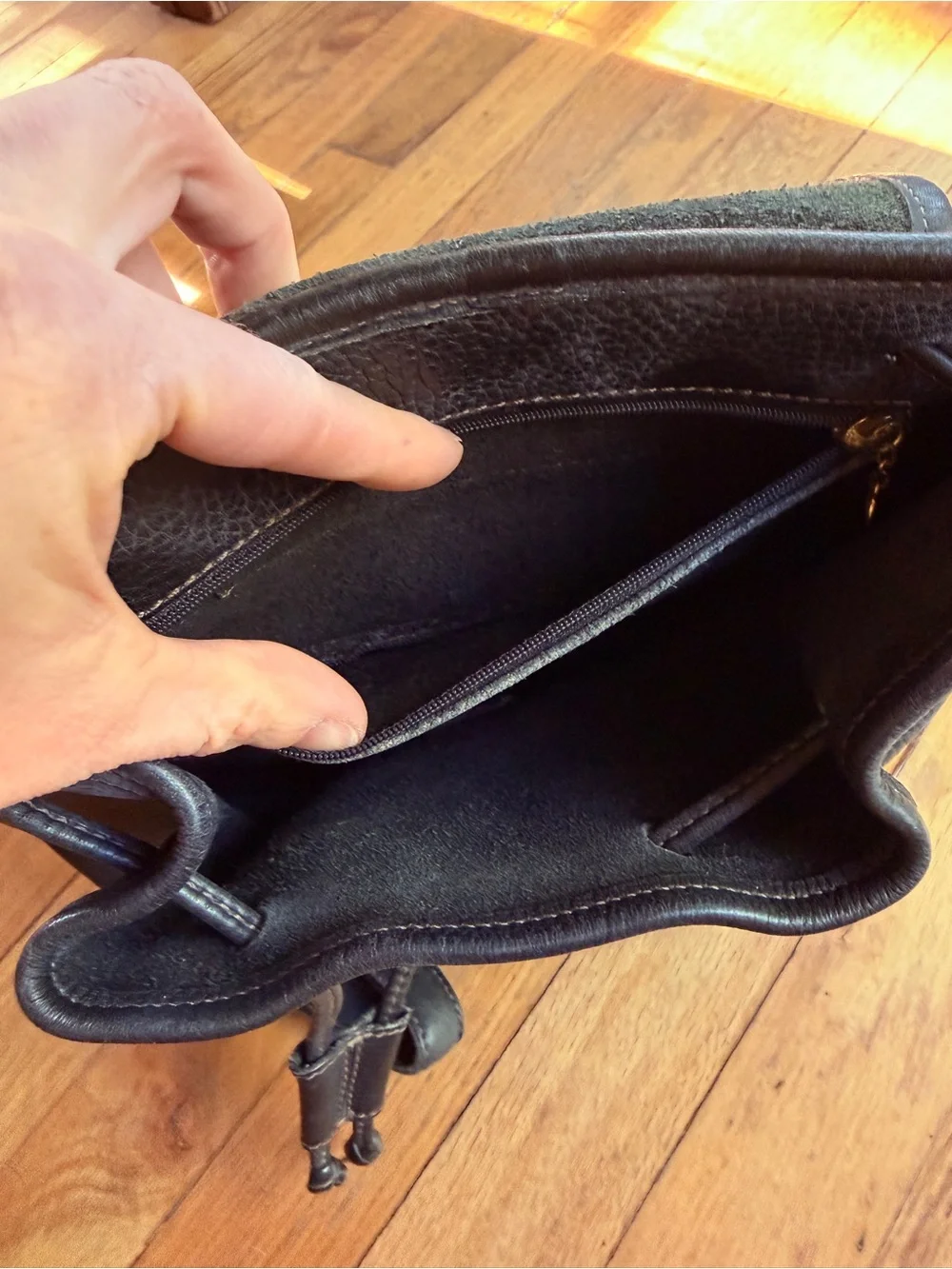 Coach black pebble leather mini backpack - Picture 8 of 8